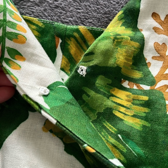 Farm Rio Tropical Forest Sleeveless V-Neck Linen Mini Dress - Picture 6 of 8